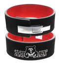 KUMAY 13mm Leather Lever Belt Zinc Alloy Buckle Black Red