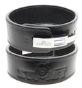 KUMAY 12mm Top-Grain Leather Lever Belt with Zinc Alloy Buckle