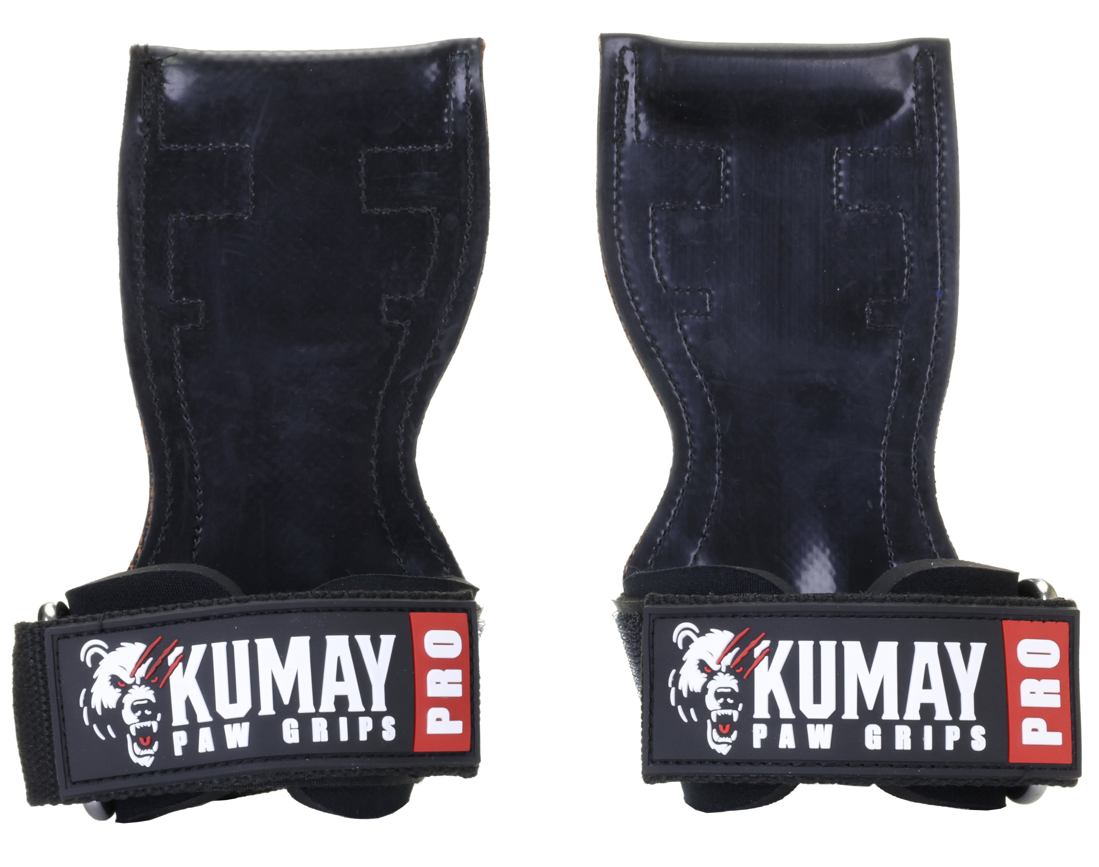 KUMAY PAW GRIPS PRO Palm Grip Lifting Straps | Longer Grip Pad. Better Grip Black