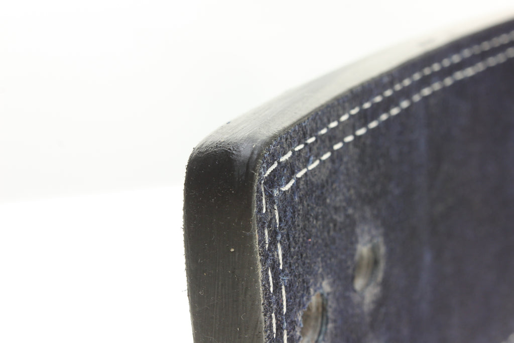 KUMAY 13mm Leather Lever Belt Zinc Alloy Buckle Navy Blue