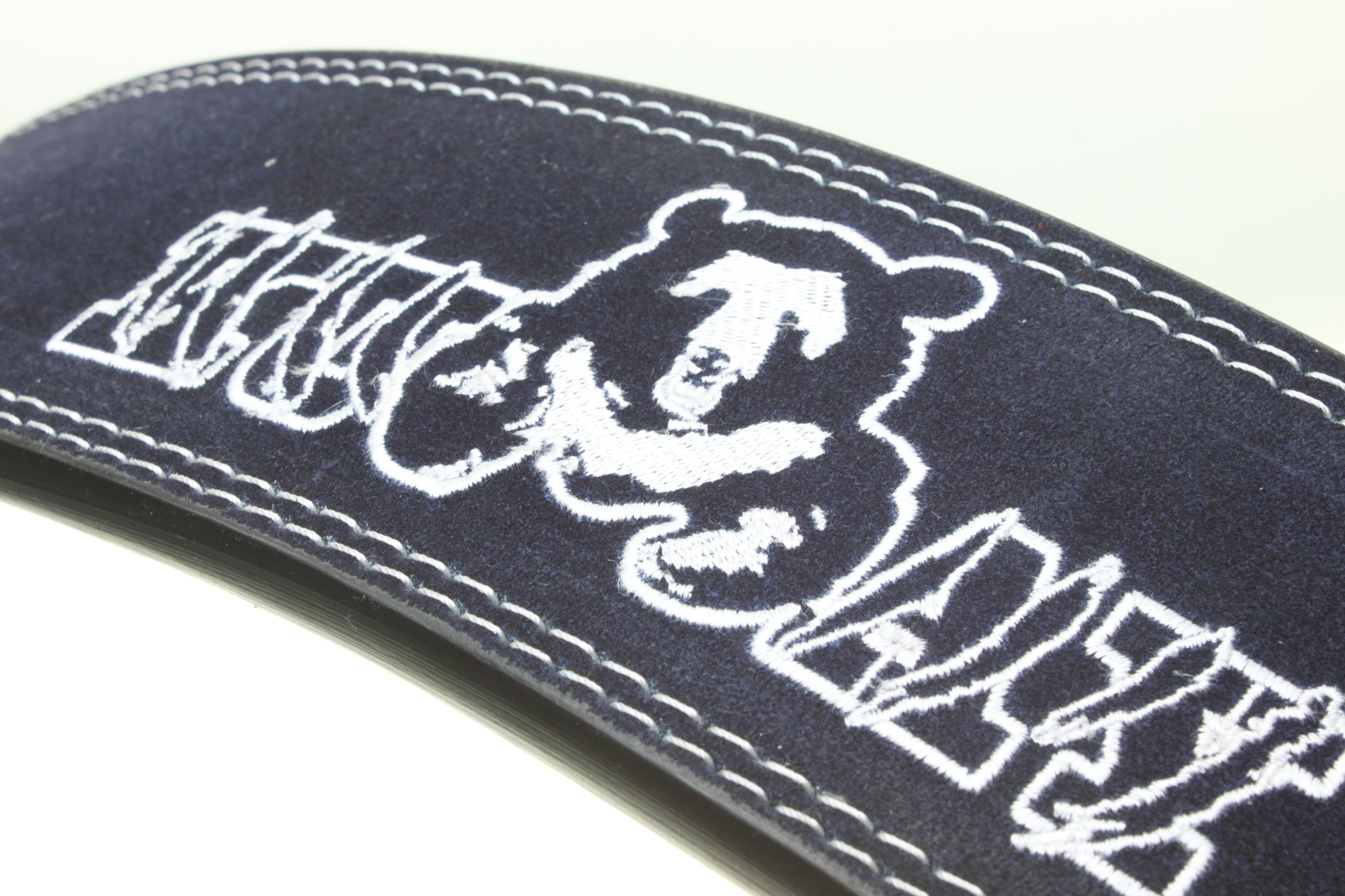 KUMAY 13mm Leather Lever Belt Zinc Alloy Buckle Navy Blue